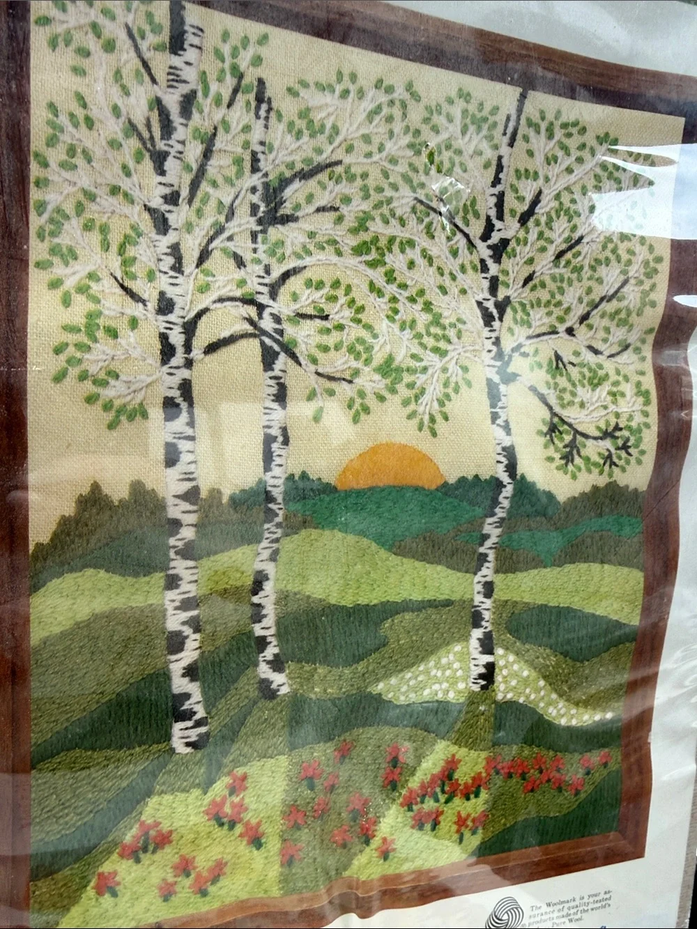 WonderArt 'Sunset' Green Landscape Stitchery Wall Art Kit